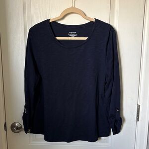 Chico's Deep Blue Long Sleeve Top